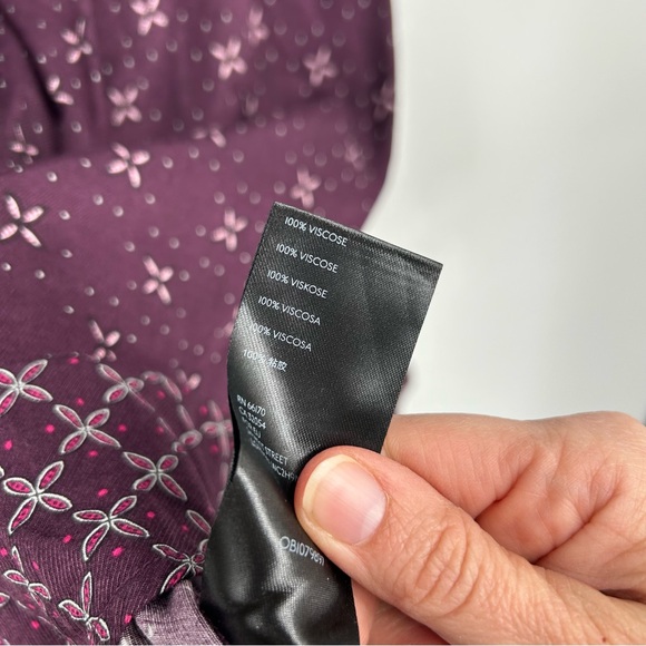 Maeve Anthropologie Gillian Abstract V Neck Dress Size Small - Picture 8 of 9